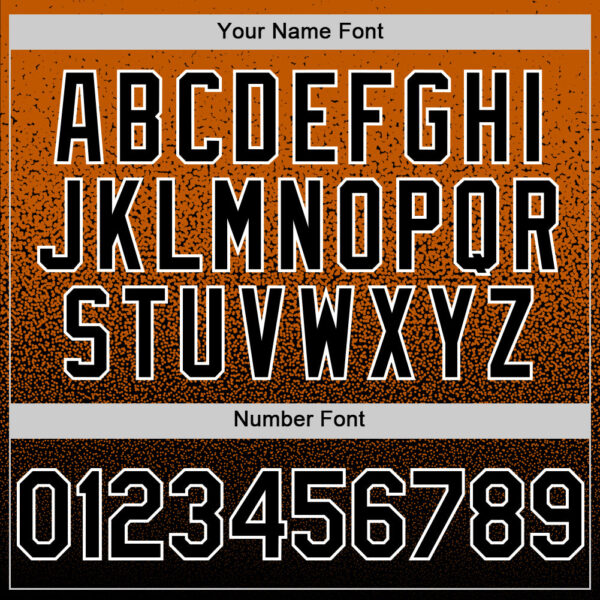Custom Bay Orange Black-White Fade Fashion Speckle Authentic Baseball Jersey
