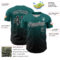 Custom Teal Black-White Fade Fashion Speckle Authentic Baseball Jersey