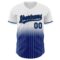Custom White Pinstripe Royal-Black Authentic Fade Fashion Baseball Jersey