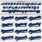 Custom White Pinstripe Royal-Black Authentic Fade Fashion Baseball Jersey