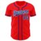 Custom Fire Red Royal-White Authentic Baseball Jersey