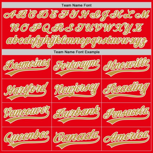 Custom Fire Red Old Gold-White Authentic Baseball Jersey