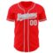 Custom Fire Red Gray-White Authentic Baseball Jersey