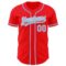 Custom Fire Red Light Blue-White Authentic Baseball Jersey