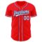 Custom Fire Red White-Royal Authentic Baseball Jersey