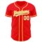 Custom Fire Red White-Yellow Authentic Baseball Jersey