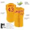 Custom Gold Red-White Authentic Sleeveless Baseball Jersey