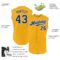 Custom Gold Navy-Light Blue Authentic Sleeveless Baseball Jersey