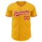 Custom Gold Red-White Authentic Baseball Jersey