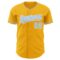 Custom Gold Light Blue-White Authentic Baseball Jersey