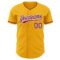 Custom Gold Crimson-White Authentic Baseball Jersey