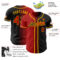 Custom Black Red-Gold Authentic Gradient Fashion Baseball Jersey