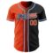 Custom Black Orange-Light Blue Authentic Gradient Fashion Baseball Jersey