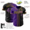 Custom Black Purple-Old Gold Authentic Gradient Fashion Baseball Jersey