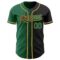 Custom Black Kelly Green-Old Gold Authentic Gradient Fashion Baseball Jersey