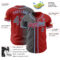 Custom Red Steel Gray-Light Blue Authentic Gradient Fashion Baseball Jersey