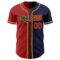 Custom Navy Red-Old Gold Authentic Gradient Fashion Baseball Jersey