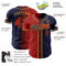 Custom Navy Red-Old Gold Authentic Gradient Fashion Baseball Jersey