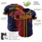 Custom Navy Maroon-Gold Authentic Gradient Fashion Baseball Jersey