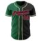 Custom Black Maroon Kelly Green-Cream Authentic Gradient Fashion Baseball Jersey