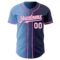 Custom Navy White Light Blue-Pink Authentic Gradient Fashion Baseball Jersey