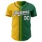 Custom Kelly Green White Yellow-Black Authentic Gradient Fashion Baseball Jersey