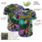 Custom Graffiti Pattern Green-Gold Authentic Baseball Jersey