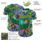 Custom Graffiti Pattern Kelly Green-Gold Authentic Baseball Jersey