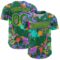 Custom Graffiti Pattern Kelly Green-Gold Authentic Baseball Jersey
