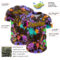 Custom Graffiti Pattern Brown-Gold Authentic Baseball Jersey
