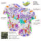 Custom Graffiti Pattern White-Purple Authentic Baseball Jersey
