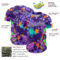 Custom Graffiti Pattern Purple-White Authentic Baseball Jersey
