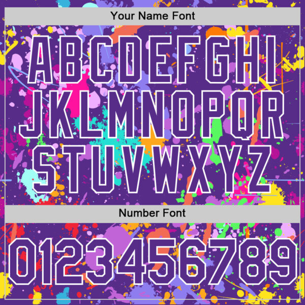 Custom Graffiti Pattern Purple-White Authentic Baseball Jersey