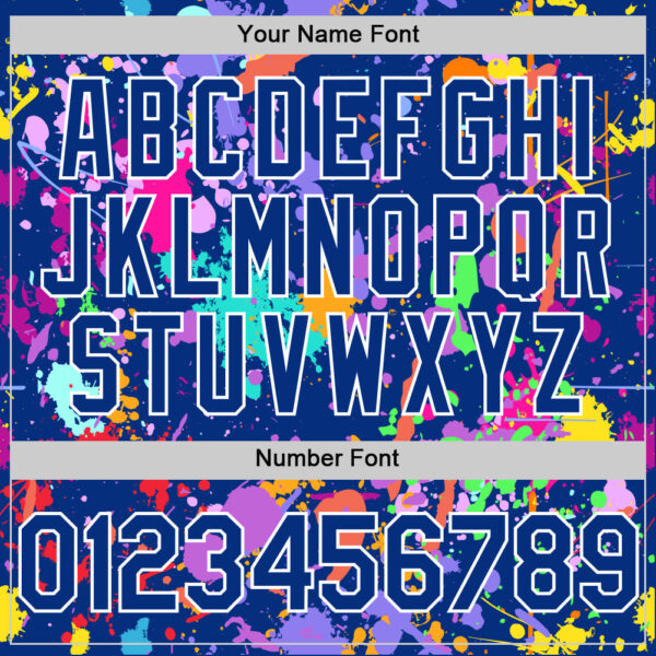 Custom Graffiti Pattern Royal-White Authentic Baseball Jersey