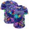 Custom Graffiti Pattern Royal-White Authentic Baseball Jersey