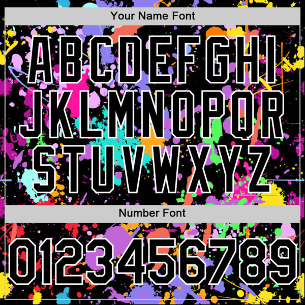 Custom Graffiti Pattern Black-White Authentic Baseball Jersey