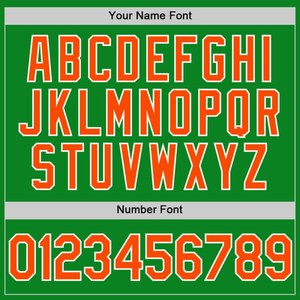 Custom Grass Green Orange-White Authentic Baseball Jersey