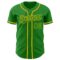 Custom Grass Green Gold Authentic Baseball Jersey