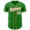 Custom Grass Green White-Old Gold Authentic Baseball Jersey