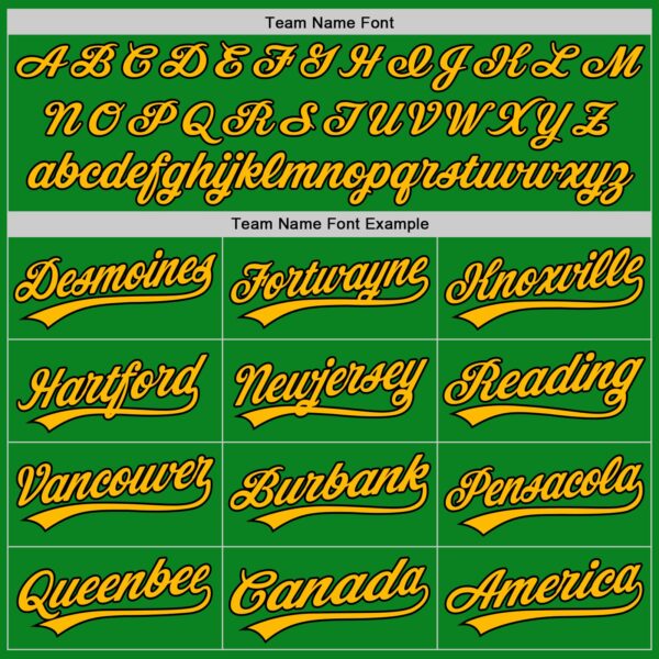 Custom Grass Green Black-Gold Authentic Baseball Jersey