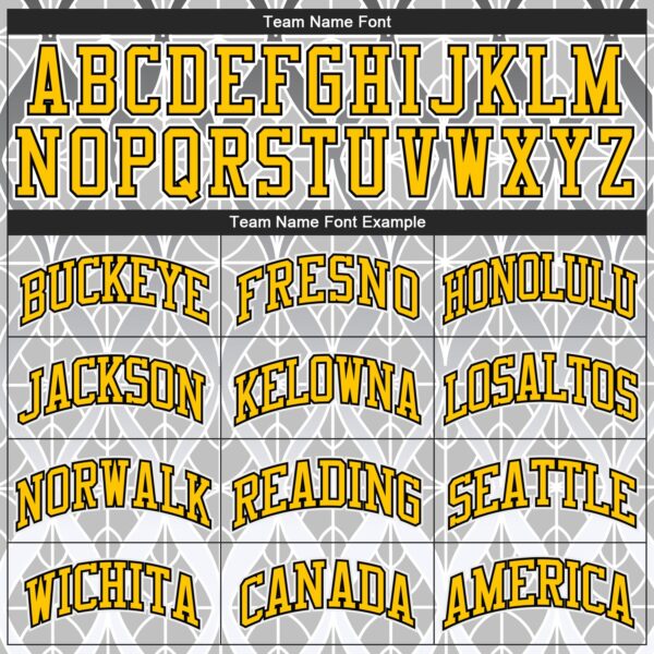Custom Gray Gold-Black 3D Pattern Design Authentic Baseball Jersey