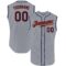 Custom Gray Navy-Orange Authentic Sleeveless Baseball Jersey