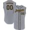 Custom Gray Black-Old Gold Authentic Sleeveless Baseball Jersey