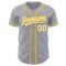 Custom Gray White-Yellow Authentic Baseball Jersey