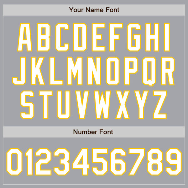 Custom Gray White-Yellow Authentic Baseball Jersey