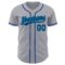 Custom Gray Royal-Teal Authentic Baseball Jersey