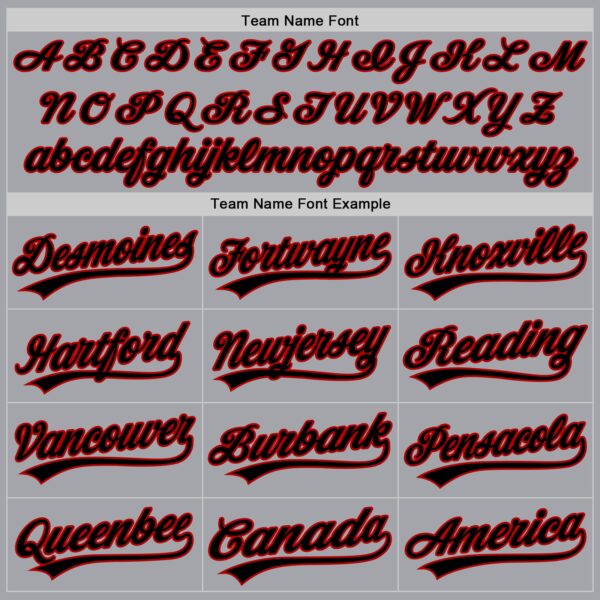 Custom Gray Black-Red Authentic Baseball Jersey