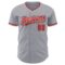 Custom Gray Red White-Black Authentic Baseball Jersey