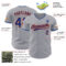 Custom Gray Royal-Orange Authentic Baseball Jersey