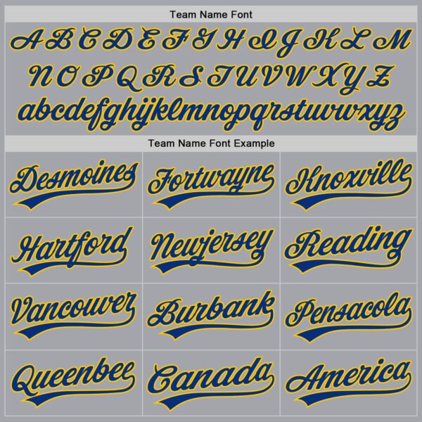 Custom Gray Royal-Yellow Authentic Baseball Jersey